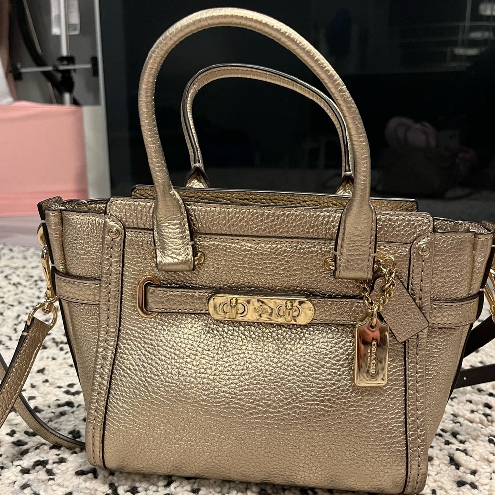 Authentic Gold Metallic Coach Swagger
